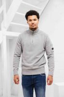 Quotrell Combat Knitted Halfzip Sweater Heren Grijs - Maat L - Kleur: Grijs | Soccerfanshop