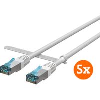 BlueBuilt Netwerkkabel STP CAT6 15 meter Wit 5-Pack - thumbnail