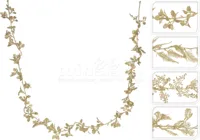 Guirlande Glitter Blad 170cm Champagne Assorti 1st