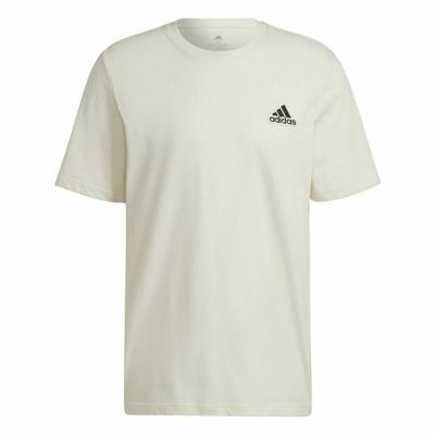 Heren-T-Shirt met Korte Mouwen Adidas Essentials Feelcomfy Wit - Maat: L