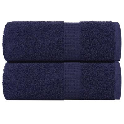 VidaXL Zeepdoekjes 2 st 30x30 cm 360 g/m² 100% katoen marineblauw