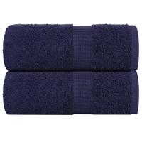 VidaXL Zeepdoekjes 2 st 30x30 cm 360 g/m² 100% katoen marineblauw