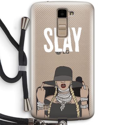 Slay All Day: LG K10 (2016) Transparant Hoesje met koord