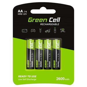 Green Cell HR6 Oplaadbare AA Batterijen - 2600mAh - 1x4