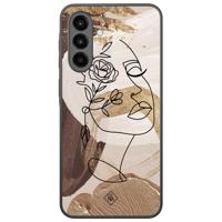 Samsung Galaxy A36 hoesje - Abstract gezicht bruin
