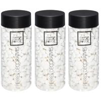 Kleine decoratie/hobby steentjes - 3x - wit - 750 gram