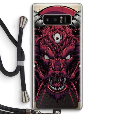 Hell Hound and Serpents: Samsung Galaxy Note 8 Transparant Hoesje met koord