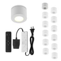 Set LED-opbouwspot met afstandsbediening Parma wit 3W dimbaar 1-12 stuks