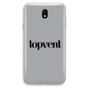 Topvent Grijs Zwart: Samsung Galaxy J7 (2017) Transparant Hoesje