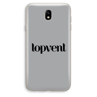 Topvent Grijs Zwart: Samsung Galaxy J7 (2017) Transparant Hoesje