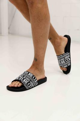 Versace Jeans Couture Slippers Heren Zwart/Wit - Maat 39 - Kleur: WitZwart | Soccerfanshop