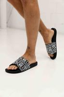 Versace Jeans Couture Slippers Heren Zwart/Wit - Maat 40 - Kleur: WitZwart | Soccerfanshop