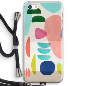 Bold Rounded Shapes: iPhone 5 / 5S / SE Transparant Hoesje met koord