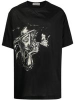 Yohji Yamamoto t-shirt à imprimé graphique - Noir