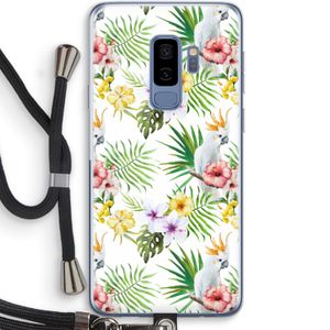 Gele kuif: Samsung Galaxy S9 Plus Transparant Hoesje met koord