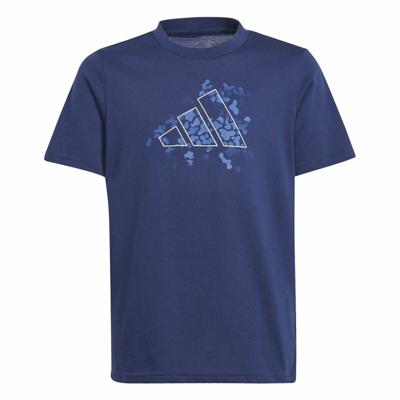 Heren-T-Shirt met Korte Mouwen Adidas Essentials Uni Train Blauw - Maat: 15-16 Jaar