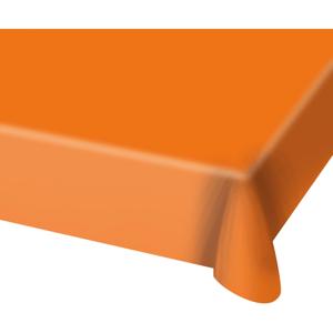 Tafelkleed - 2x stuks - oranje - 130 x 180 cm - plastic - tafellaken - versiering - feesttafelkleden