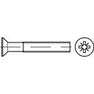 TOOLCRAFT TO-6863061 Verzonken schroeven M4 50 mm Kruiskop Pozidriv DIN 965 Staal Verzinkt 500 stuk(s)