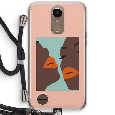 Orange lips: LG K10 (2017) Transparant Hoesje met koord