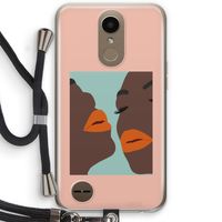 Orange lips: LG K10 (2017) Transparant Hoesje met koord