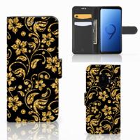 Samsung Galaxy S9 Hoesje Gouden Bloemen