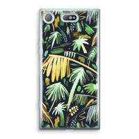 Tropical Palms Dark: Sony Xperia XZ1 Compact Transparant Hoesje - thumbnail