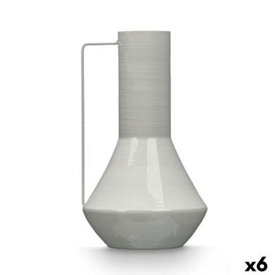 Vaas Gift Decor Grijs Ijzer Kegelvormig 17 x 29 x 7 cm (6 Stuks)