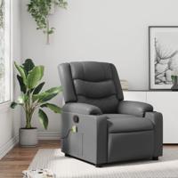 Massagestoel van grijs kunstleer