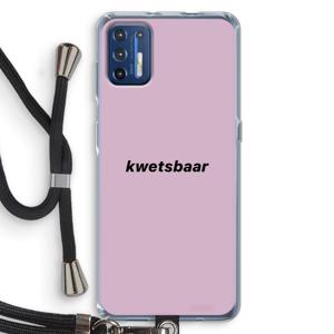 kwetsbaar: Motorola Moto G9 Plus Transparant Hoesje met koord