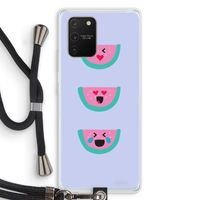 Smiley watermeloen: Samsung Galaxy S10 Lite Transparant Hoesje met koord