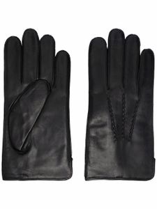 Aspinal Of London gants en cuir à doublure en cachemire mélangés - Noir