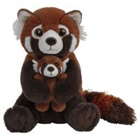 Nature Planet Pluche familie Rode Pandas knuffels - 22 cm