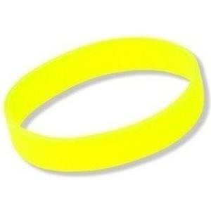 Siliconen armbandjes - stretch - neon geel - polsbandjes - volwassenen