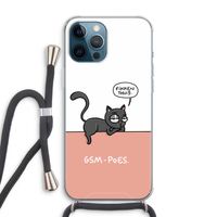 GSM poes: iPhone 12 Pro Max Transparant Hoesje met koord