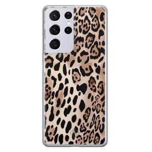 Samsung Galaxy S21 Ultra siliconen hoesje - Golden wildcat