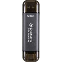Transcend 128 GB Externe SSD harde schijf TS128GESD310C Transcend 128 GB Externe SSD harde schijf TS128GESD310C
