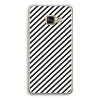 Strepen zwart-wit: Samsung Galaxy A3 (2016) Transparant Hoesje