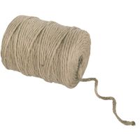 Jute garen/draad naturel op spoel 120 meter x 6 mm - thumbnail