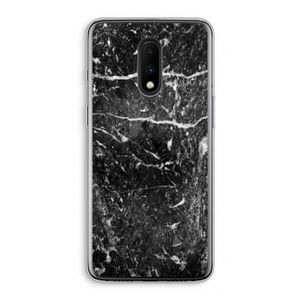 Zwart marmer: OnePlus 7 Transparant Hoesje