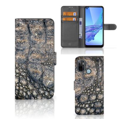 OPPO A53 | OPPO A53s | Telefoonhoesje | Met pasjeshouder | Krokodillenprint