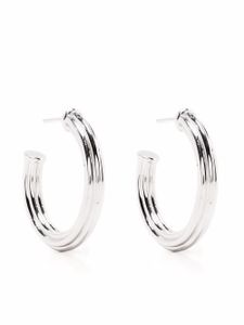 Missoma grandes boucles d'oreilles à design nervuré - Argent