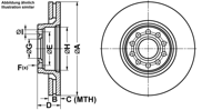 Remmenset, remschijf ATE, Remschijftype: Geventileerd: , Inbouwplaats: Vooras, u.a. für VW, Skoda
