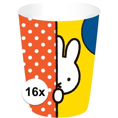 Nijntje themafeest drink bekers/bekertjes - 16x stuks - 200 ml - Kinderfeestje servies