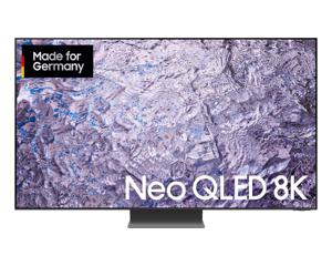 Samsung GQ75QN800CTXZG QLED-TV 189 cm 75 inch Energielabel G (A - G) 8K, CI+*, DVB-C, DVB-S2, DVB-T2 HD, QLED, Smart TV, WiFi Titaanzwart, Carbon, Zilver