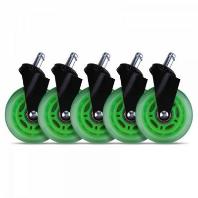 L33T Gaming 160531 3inch rubber casters, green, 5pcs
