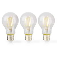 LED-Filamentlamp E27 | A60 | 4 W | 470 lm | 2700 K | Warm Wit | Aantal lampen in verpakking: 3 Stuks