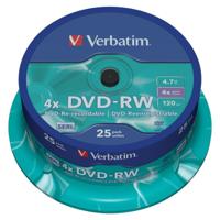 DVD-RW Verbatim 25 Stuks Multicolour 4,7 GB 4x DVD-RW Verbatim 25 Stuks Multicolour 4,7 GB 4x
