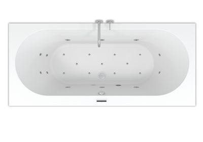 Riho Carolina Easypool ligbad 180x80cm met whirlpool systeem 6+4+2 hydro en 12 aero jets