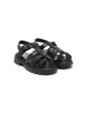 Gallucci Kids sandales en cuir à boucles - Noir