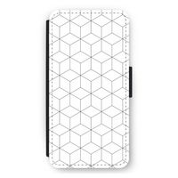 Zwart-witte kubussen: iPhone 12 Pro Max Flip Hoesje